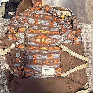 Burton Men's Backpack with Brown and Orange Pattern